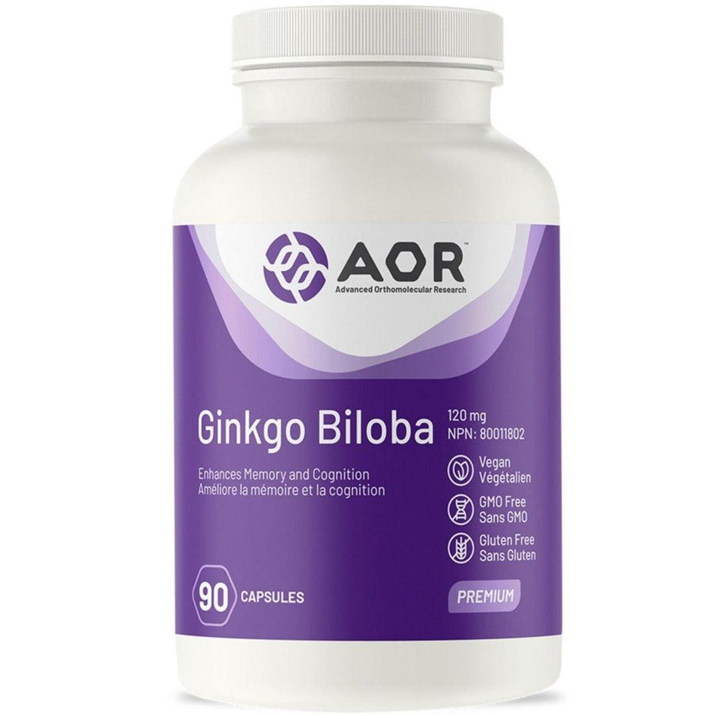 AOR Ginkgo Biloba 120mg 90 Caps Supplements - Cognitive Health at Village Vitamin Store