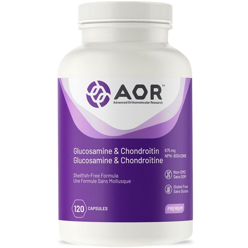 AOR Glucosamine & Chondroitin 675mg 120 Caps Supplements - Joint Care at Village Vitamin Store