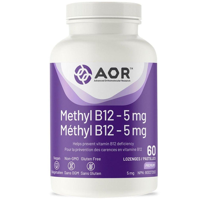 AOR Methyl B12 5mg 60 Lozenges Vitamins - Vitamin B at Village Vitamin Store
