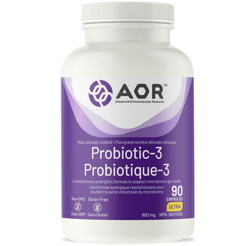 AOR Probiotic-3 600mg 90 Caps Supplements - Probiotics at Village Vitamin Store