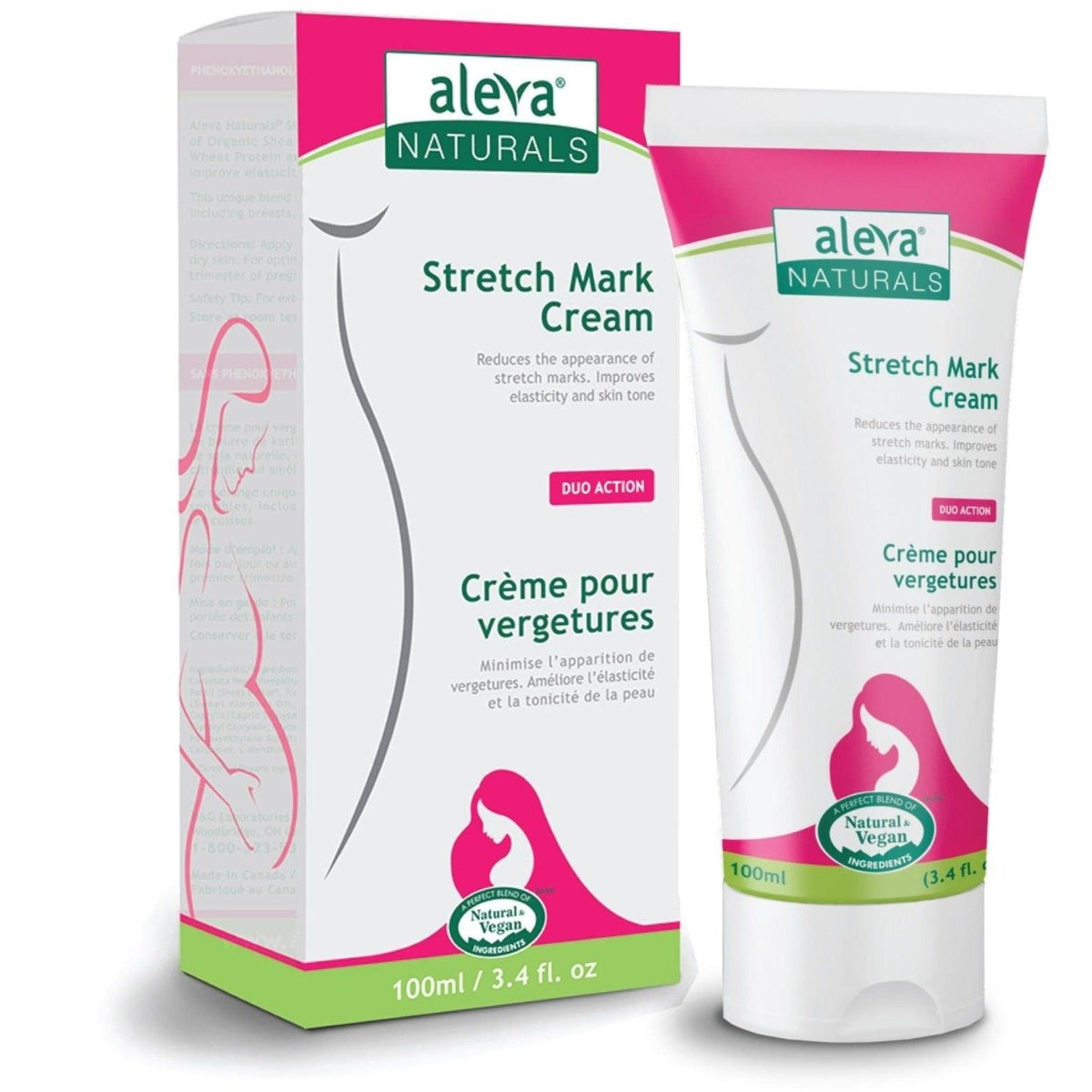 Aleva Naturals Stretch Mark Cream 100mL Body Moisturizer at Village Vitamin Store