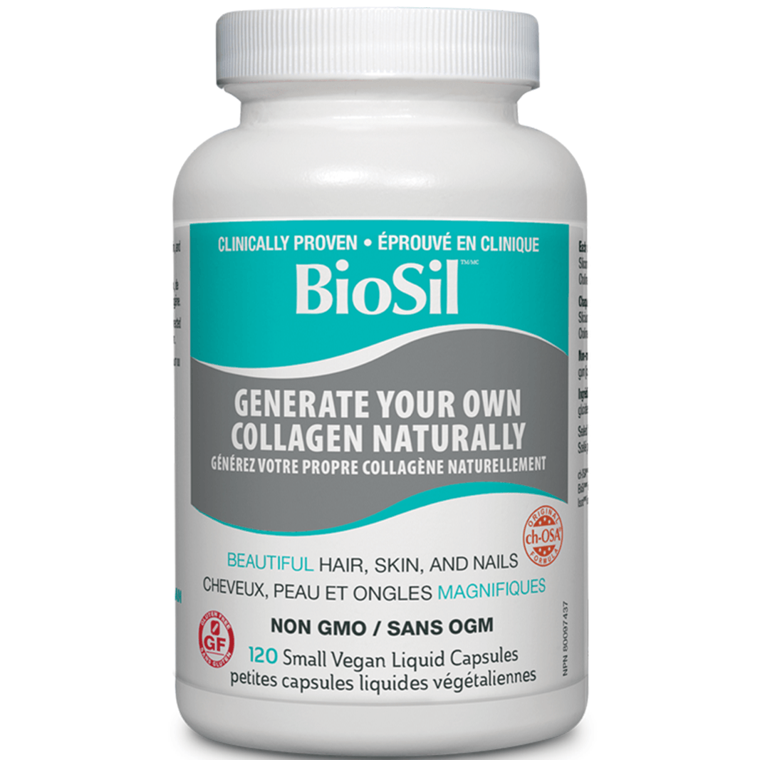 BioSil 5mg 120 Vegan Liquid Capsules Supplements - Hair Skin & Nails at Village Vitamin Store