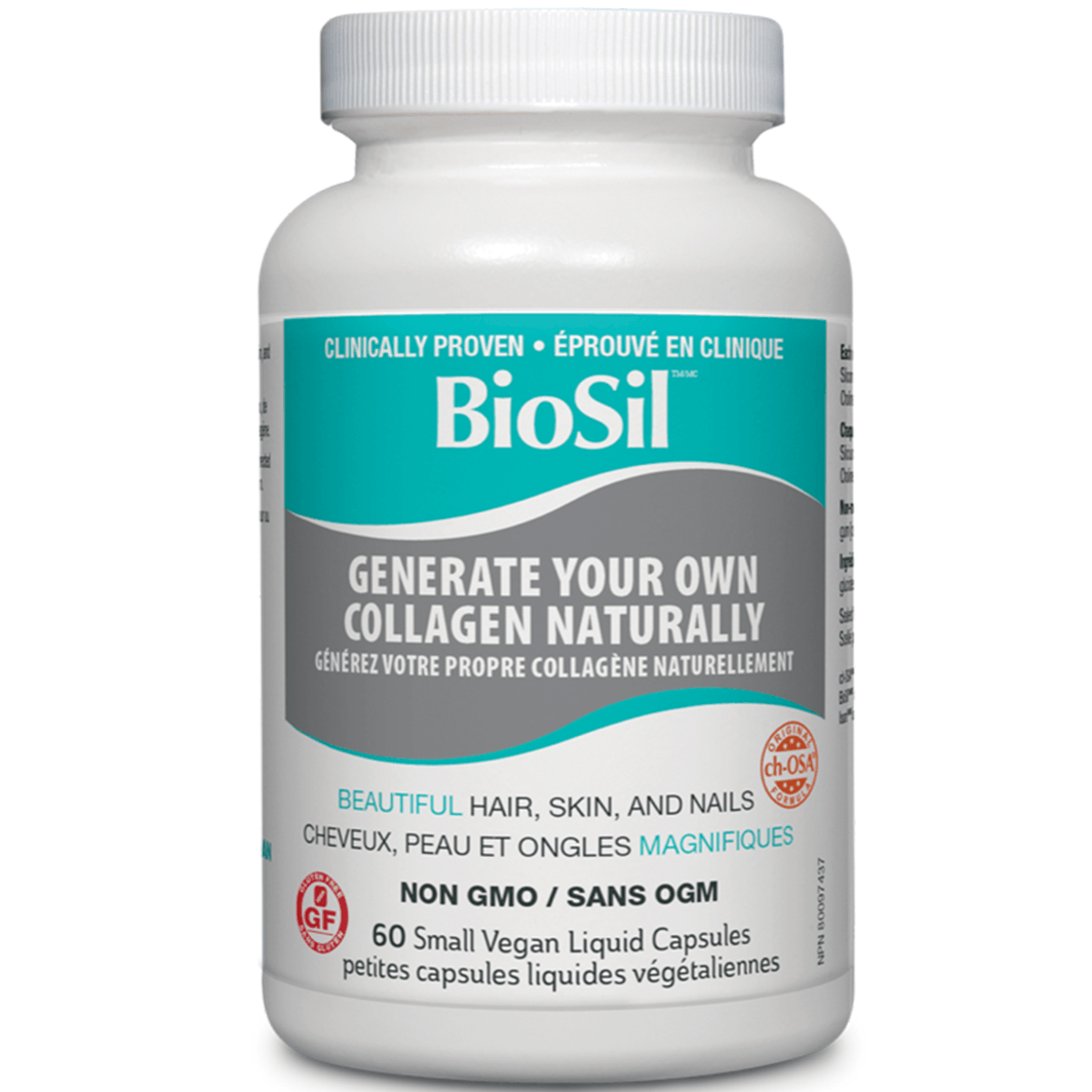 BioSil 5mg 60 Vegan Liquid Capsules Supplements - Hair Skin & Nails at Village Vitamin Store