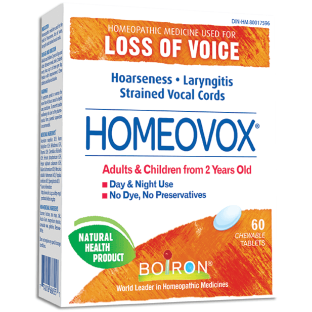 Boiron Homeovox 60 Chewable Tabs Homeopathic at Village Vitamin Store