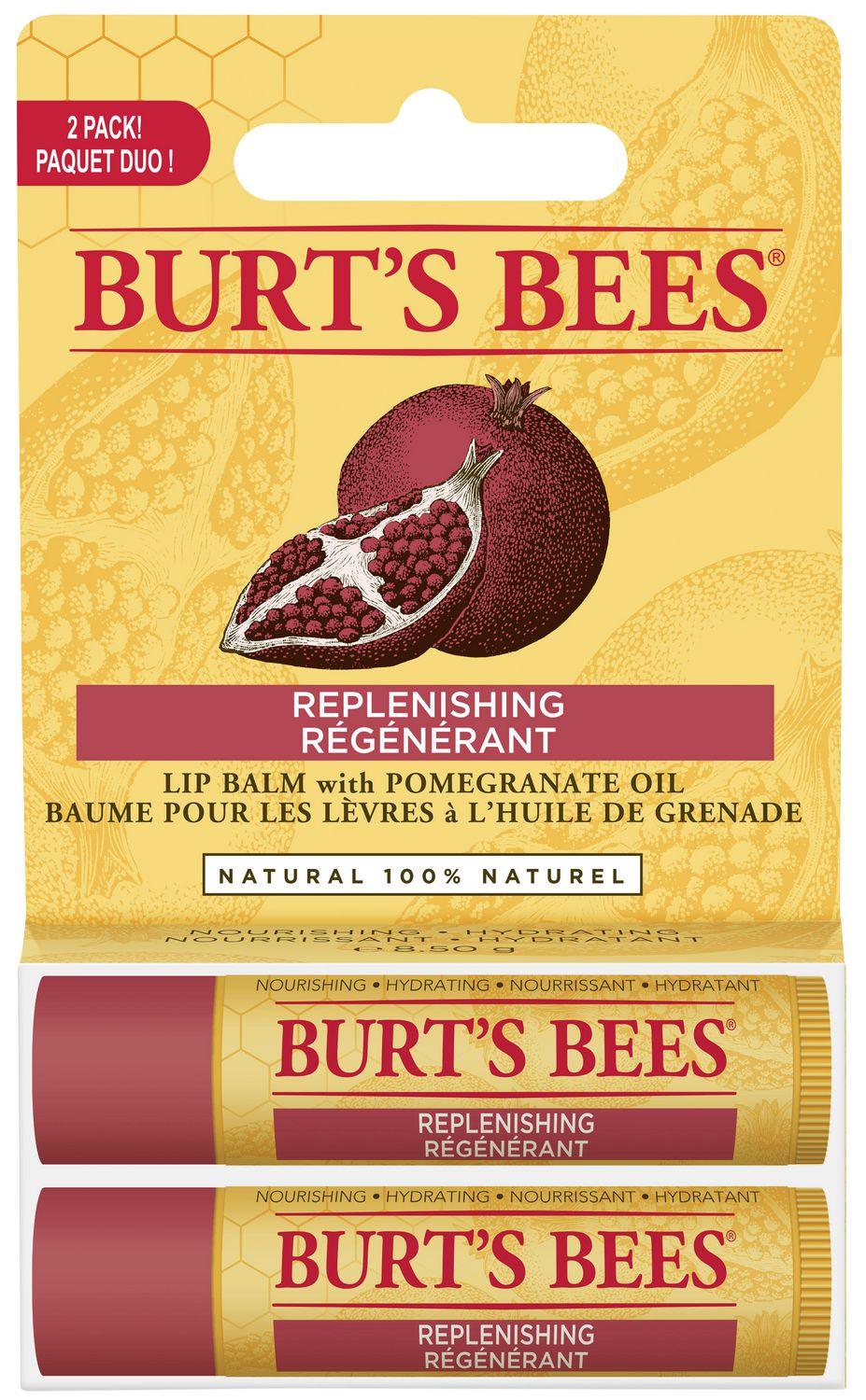 Burt’s Bees 100% Natural Moisturizing Lip Balm, Pomagranate, 2 Pack Lip Balm at Village Vitamin Store