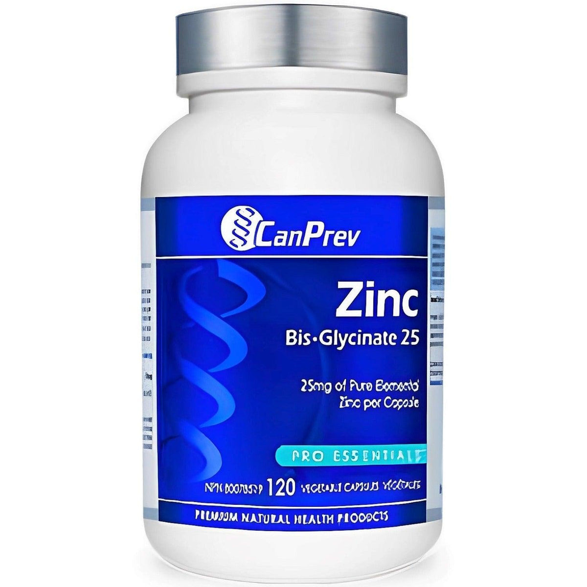 CanPrev Zinc Bis-Glycinate 25 120 Veggie Caps Minerals - Zinc at Village Vitamin Store