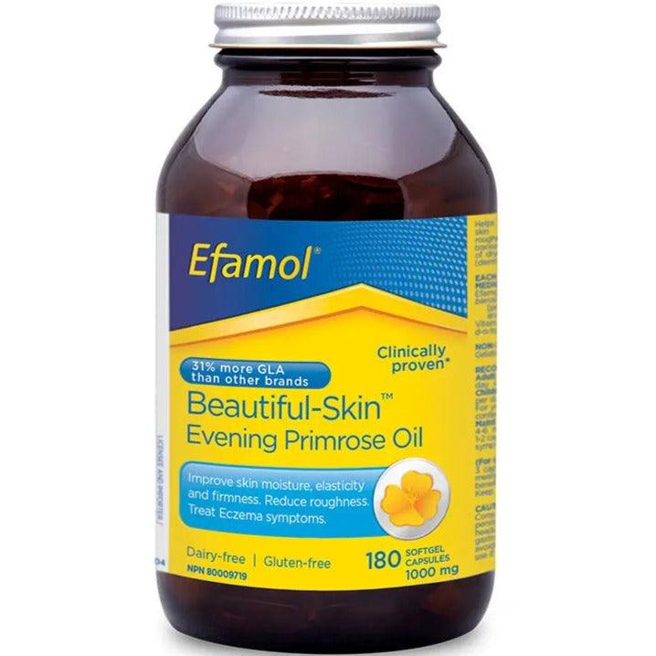 Flora Efamol Beautiful-Skin Evening Primrose Oil Beautiful-Skin 1000MG 180 Caps Supplements - Hair Skin & Nails at Village Vitamin Store