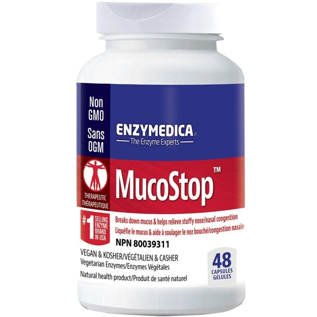 Enzymedica MucoStop 48 Caps Supplements - Digestive Enzymes at Village Vitamin Store