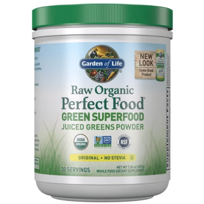 Garden of Life Raw Organic Perfect Food Green Superfood Original Powder 207g Supplements - Greens at Village Vitamin Store