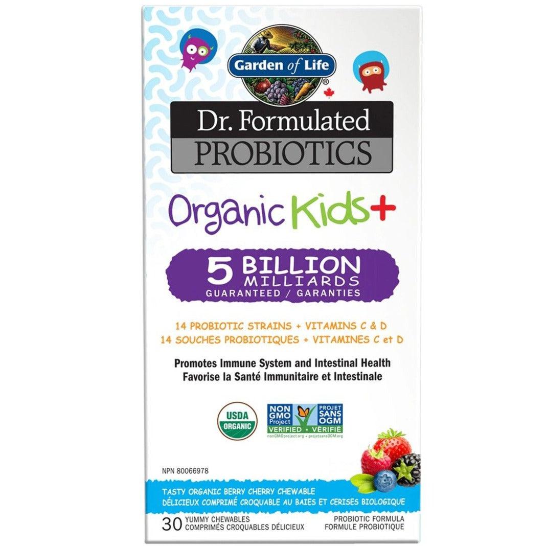 Garden of Life Dr. Formulated Probiotics Organic Kids+ 5 Billion CFU Cooler Stable Berry Cherry 30 Chews Supplements - Kids at Village Vitamin Store