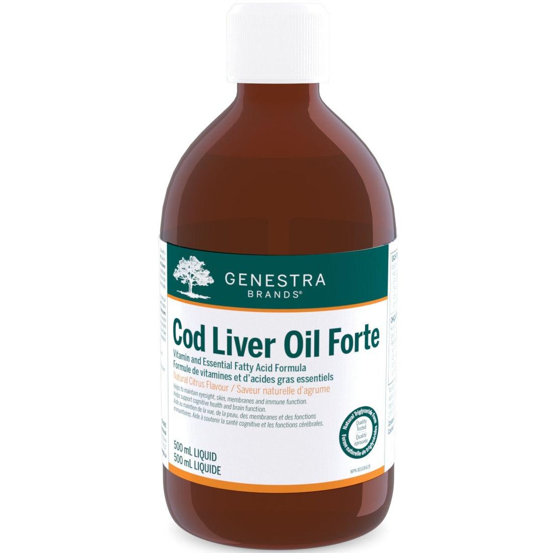 Genestra Cod Liver Oil Forte (DHA-EPA) 500ML Supplements - EFAs at Village Vitamin Store