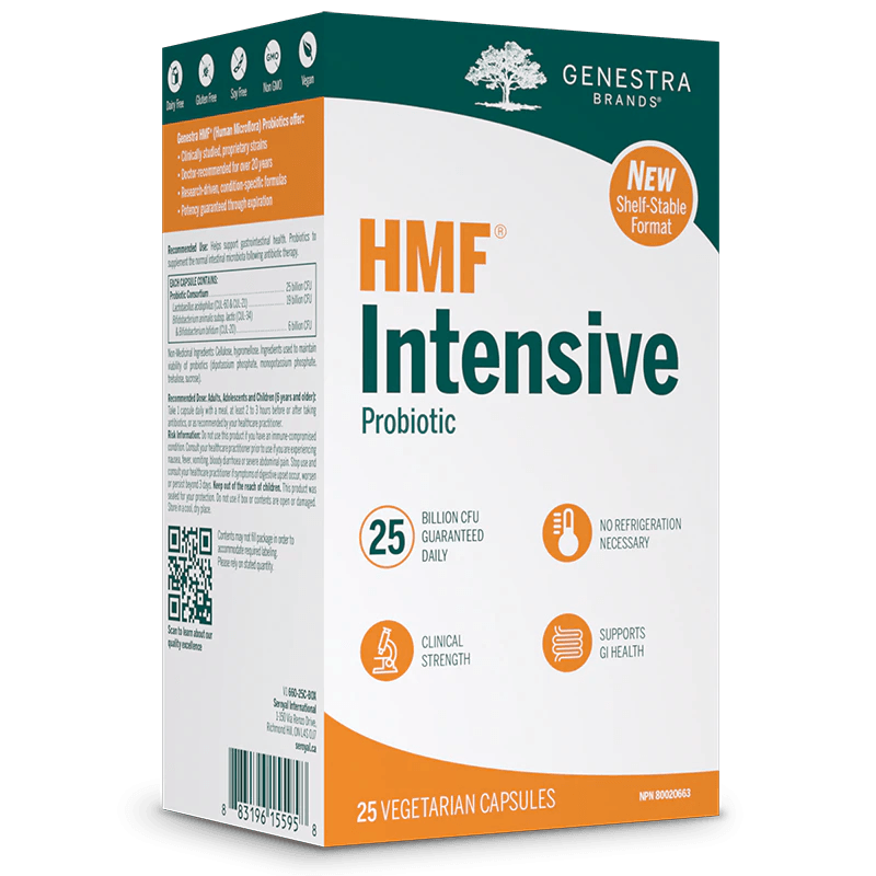 Genestra HMF Intensive Probiotic 25 Billion 25 Veggie Caps Shelf-Stable Format Supplements - Probiotics at Village Vitamin Store