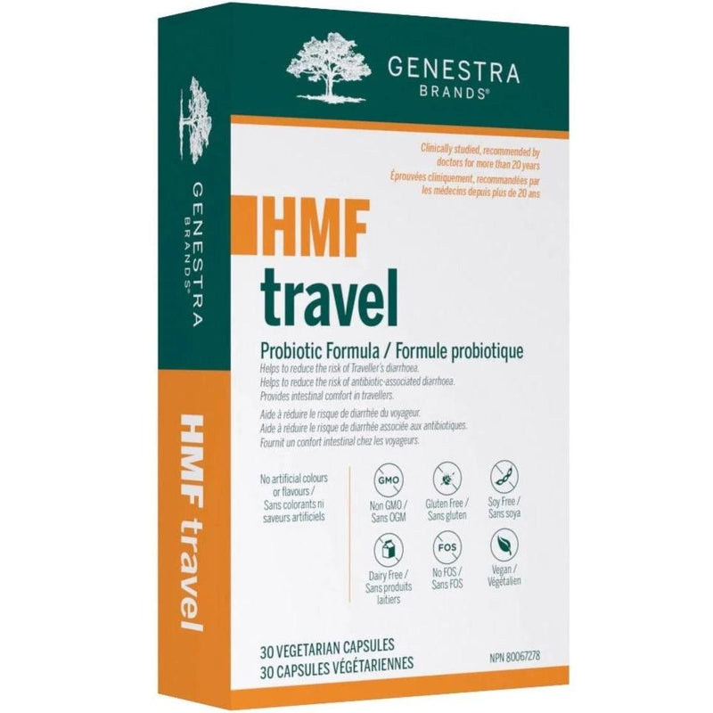 Genestra HMF Travel Probiotic 35 Billion 30 Veggie Caps Supplements - Probiotics at Village Vitamin Store