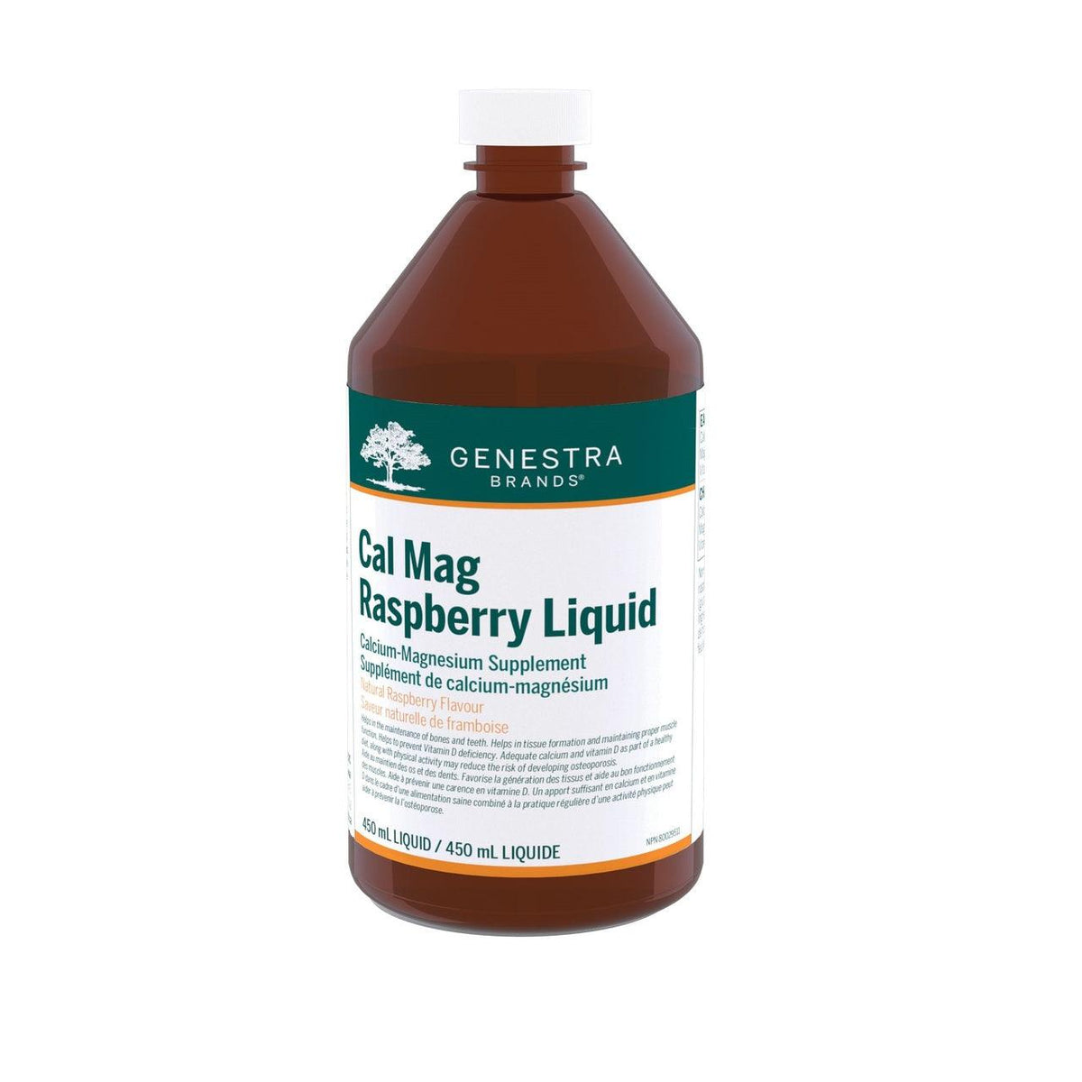 Genestra Cal Mag Rasberry Liquid 450ml Minerals - Calcium at Village Vitamin Store