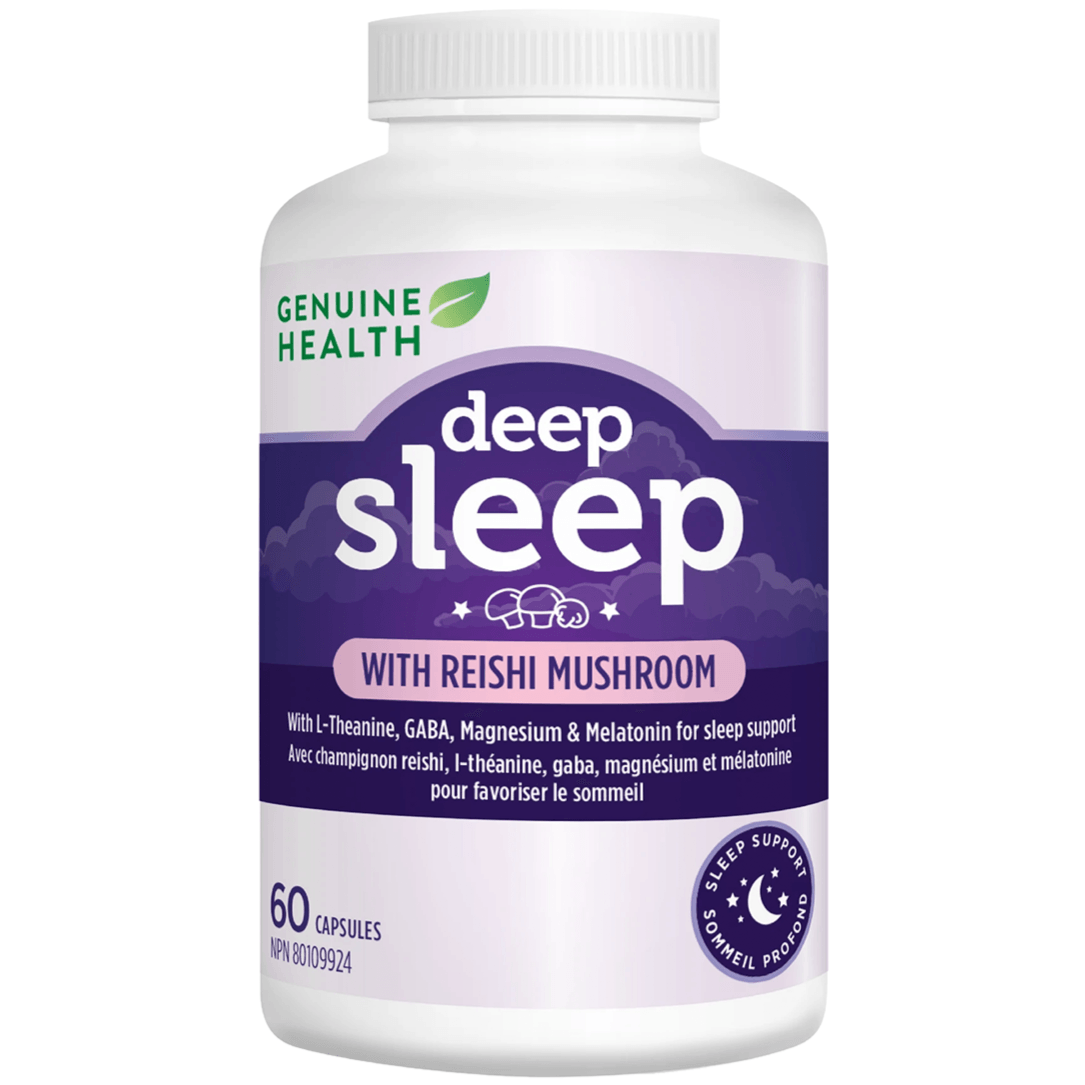 Genuine Health Deep Sleep with Reishi Mushroom 60 Caps Supplements - Sleep at Village Vitamin Store