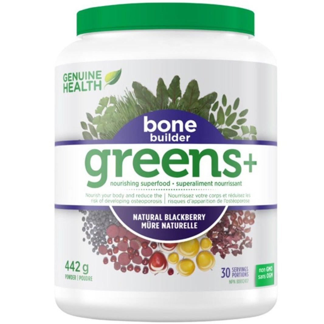 Genuine Health Greens+ Bone Builder Natural Blackberry 442g Supplements - Bone Health at Village Vitamin Store