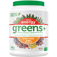 Genuine Health Greens+ Extra Energy Orange 399g Supplements - Greens at Village Vitamin Store