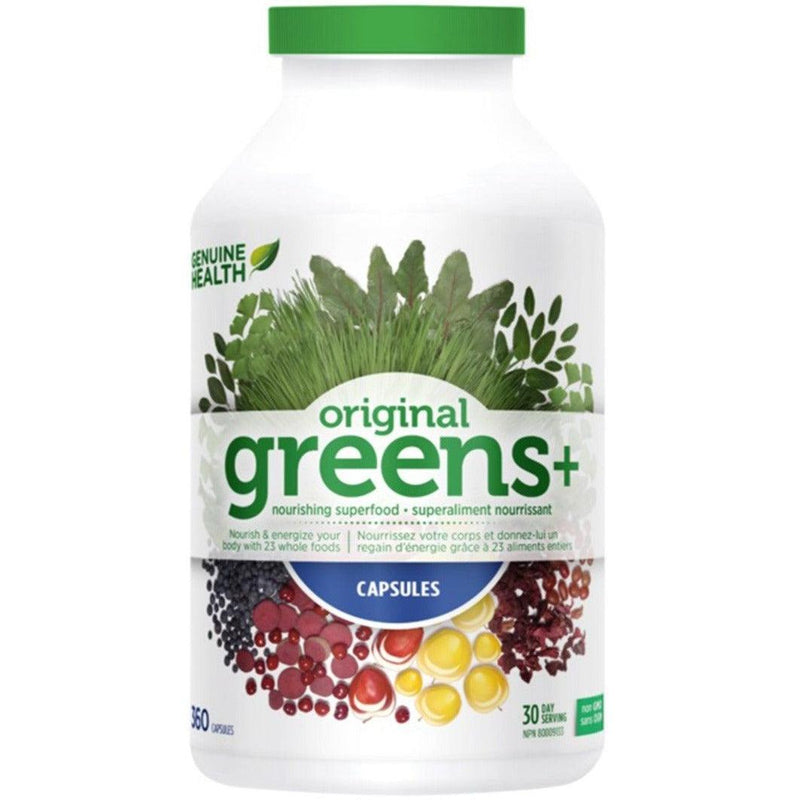 Genuine Health Greens+ Original 360 Caps Supplements - Greens at Village Vitamin Store