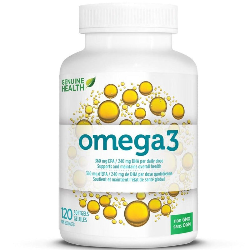 Genuine Health Omega3 120 Softgels Supplements - EFAs at Village Vitamin Store