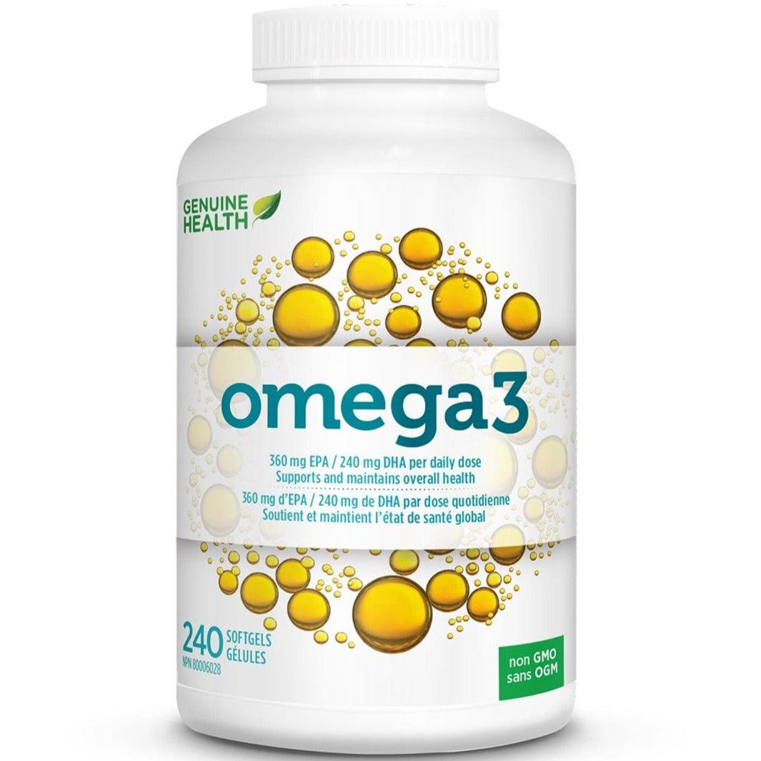 Genuine Health Omega3 240 Softgels Supplements - EFAs at Village Vitamin Store