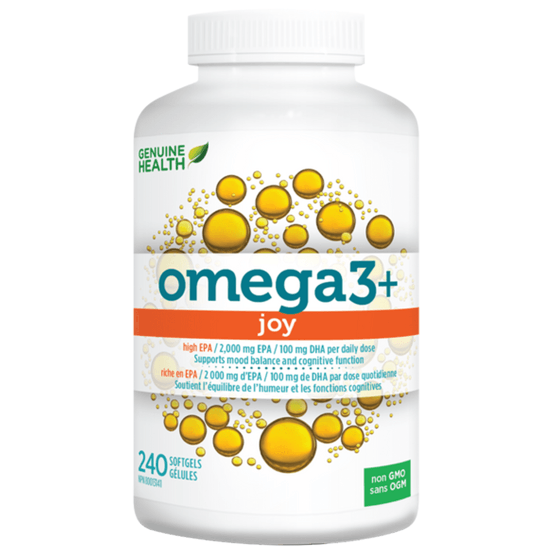 Genuine Health Omega3+ Joy 240 Softgels Supplements - EFAs at Village Vitamin Store