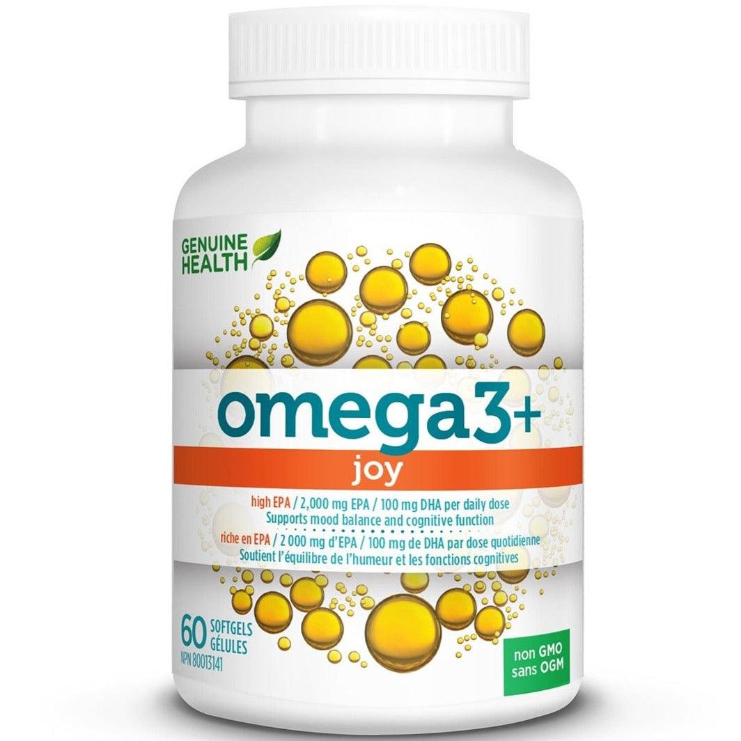 Genuine Health Omega3+Joy 60 Softgels Supplements - EFAs at Village Vitamin Store