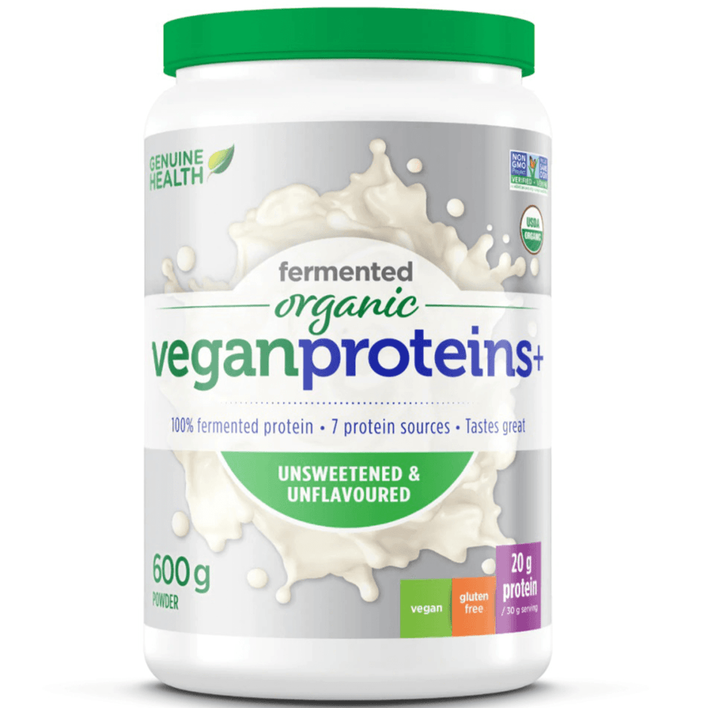 Protein/Sports Powder Genuine Health Organic Fermented Vegan Proteins+ Unsweetened & Unflavoured 600g Genuine Health