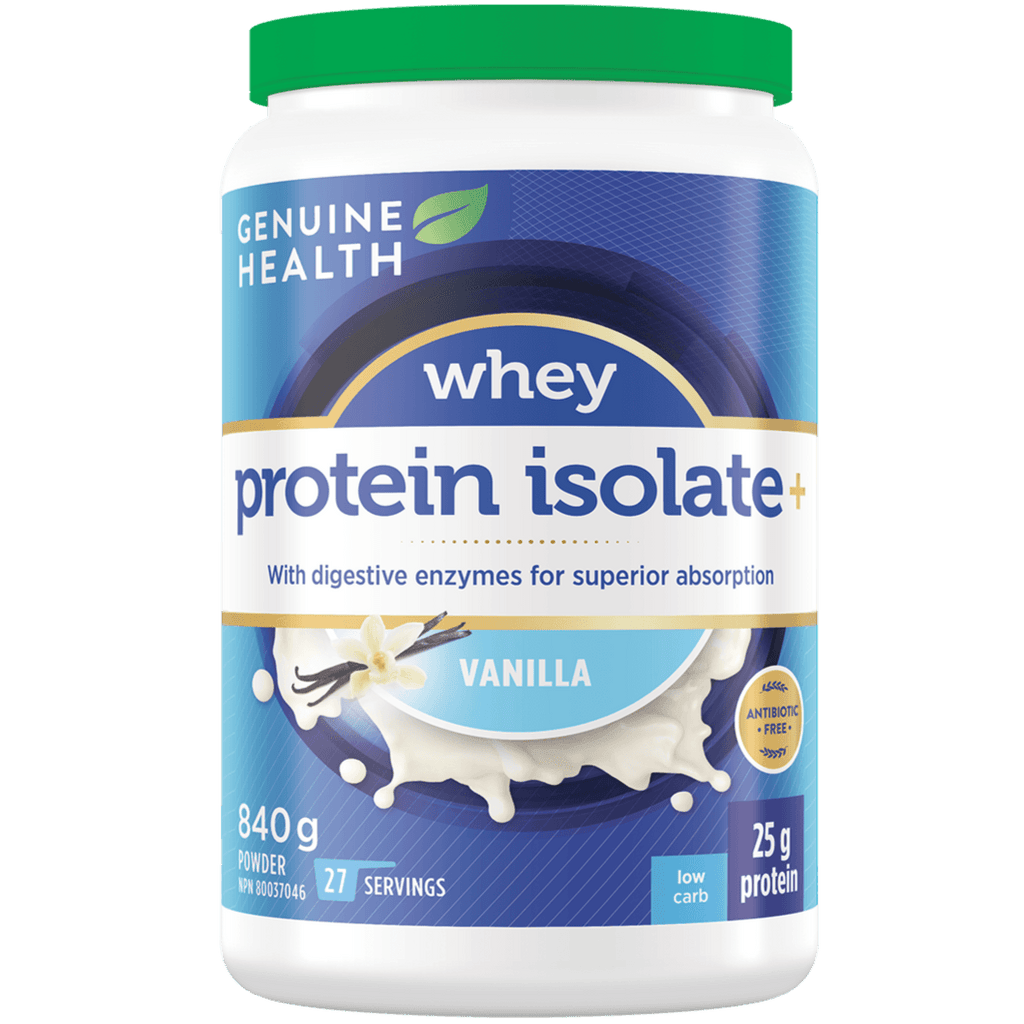 Sports Nutrition Genuine Health Whey Protein Isolate + Vanilla 840g Genuine Health
