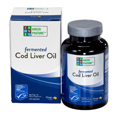 Green Pasture Fermented Cod Liver Oil Orange 120 Capsules Supplements - EFAs at Village Vitamin Store