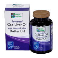 Green Pasture Fermented Cod Liver Oil & Concentrated Butter Oil Unflavored 120 Veggie Caps Supplements - EFAs at Village Vitamin Store