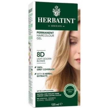 Herbatint Permanent Hair Colour Gel Light Golden Blonde 8D 135mL Hair Colour at Village Vitamin Store