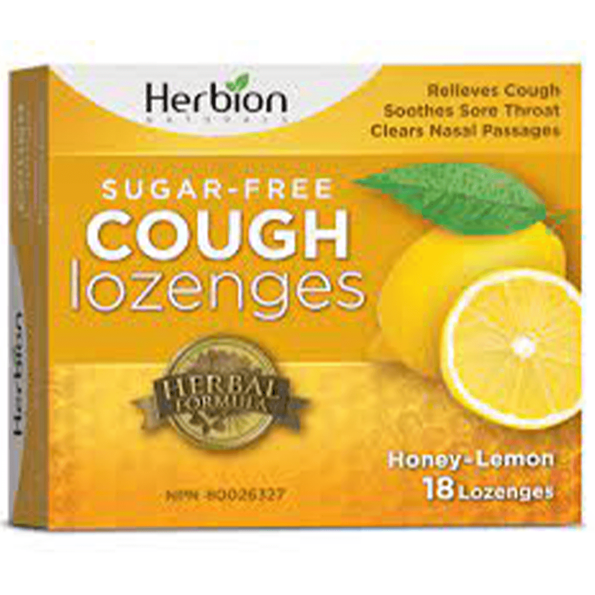 Herbion Sugar Free Cough Lozenges Honey Lemon 18 Lozenges Cough, Cold & Flu at Village Vitamin Store