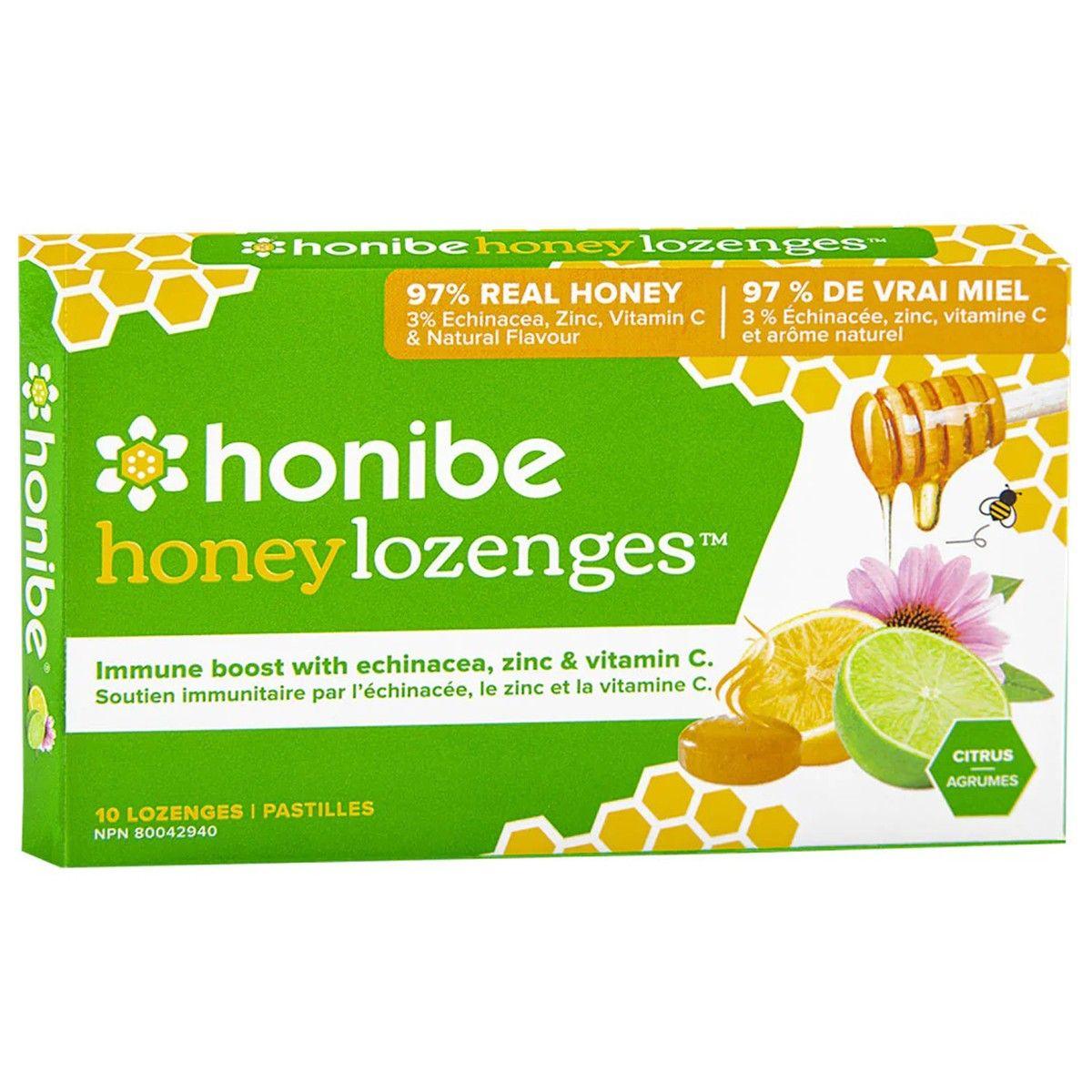 Honibe-Honey Lozenges Citrus 10 Lozenges Cough, Cold & Flu at Village Vitamin Store