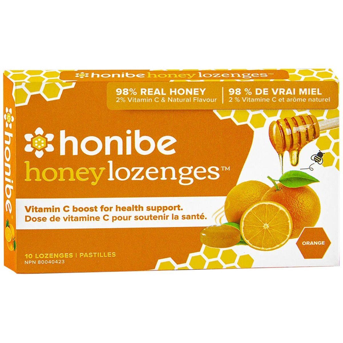 Honibe Honey Lozenges Orange 10 Lozenges Vitamins - Vitamin C at Village Vitamin Store