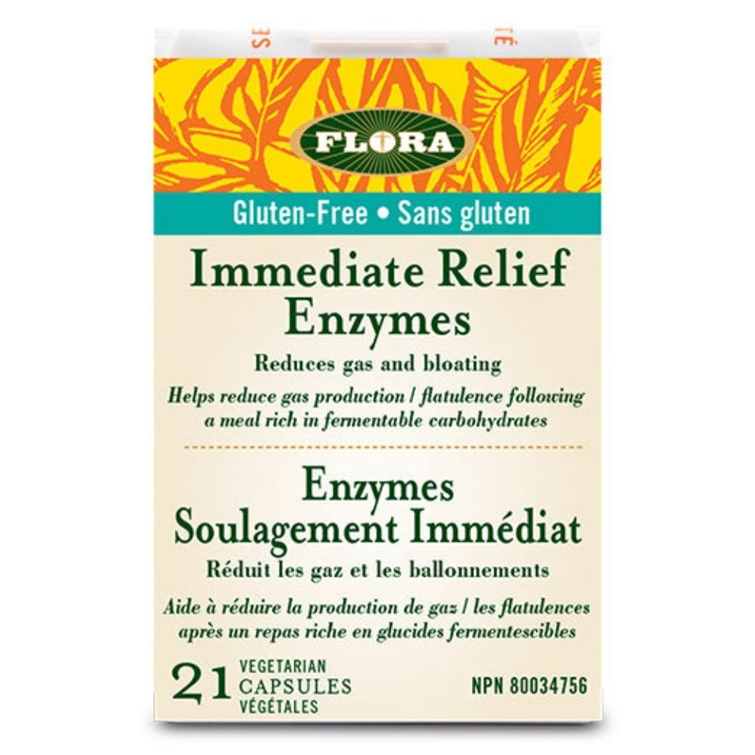 Flora Immediate Relief Enzymes 21/60/90/120 Veggie Caps – Village