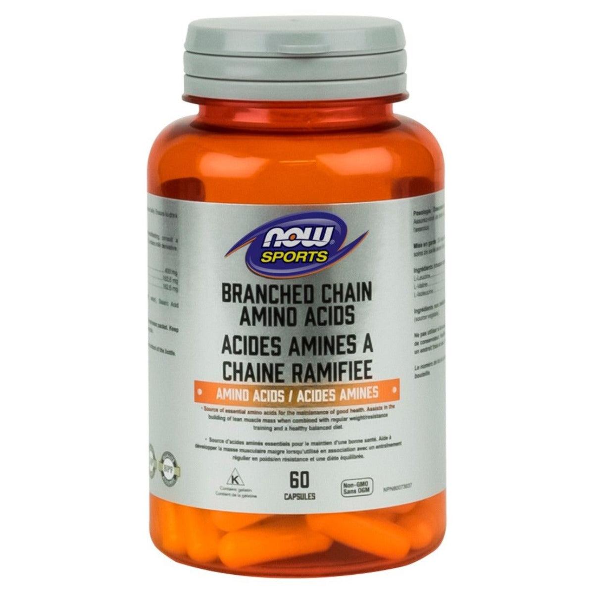 NOW Sports Branched Chain Amino Acid 60 Caps Supplements - Amino Acids at Village Vitamin Store