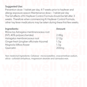 KI Allergy & Hayfever Control Formula 30 Tabs Supplements - Allergy Relief at Village Vitamin Store