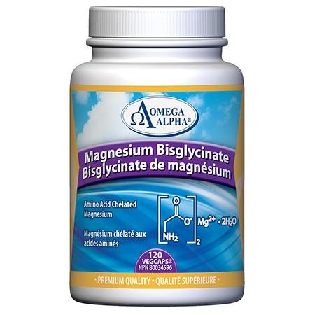 Omega Alpha Magnesium Bisglycinate 120 caps Minerals - Magnesium at Village Vitamin Store