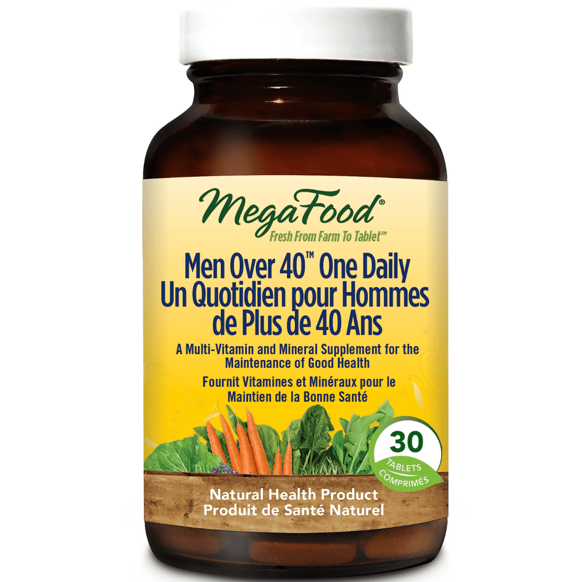 Mega Food Men Over 40 One Daily 30 tablets Vitamins - Multivitamins at Village Vitamin Store