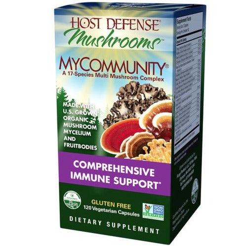 Host Defense Mushrooms- MyCommunity 120 Vegetarian Capules Supplements - Immune Health at Village Vitamin Store
