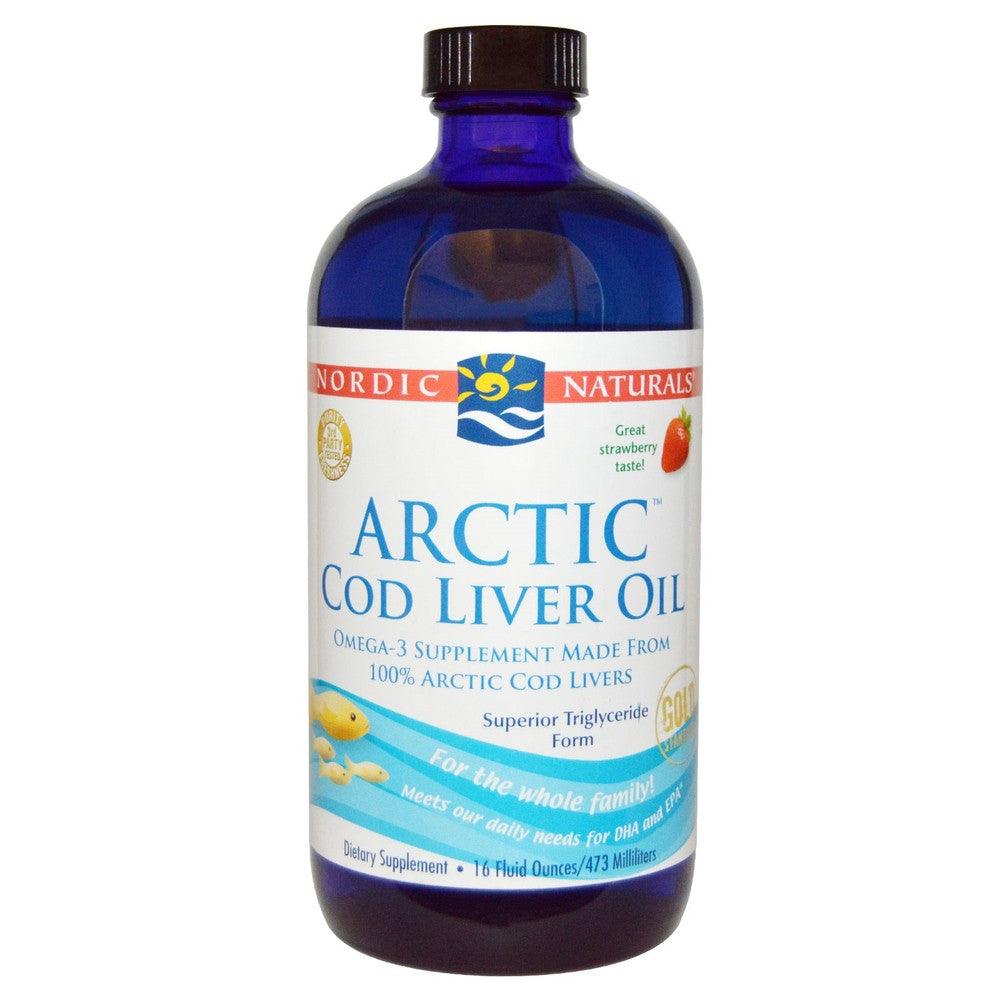 Nordic Naturals, Arctic Cod Liver Oil, Strawberry 473 ML Supplements - EFAs at Village Vitamin Store