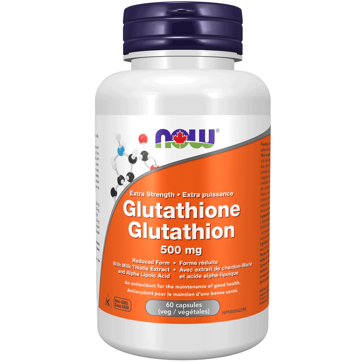NOW Glutathione 500MG 60 Veggie Caps Supplements - Amino Acids at Village Vitamin Store