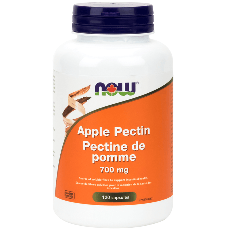 NOW Apple Pectin 700mg 120 Veggie Caps Supplements - Digestive Health at Village Vitamin Store
