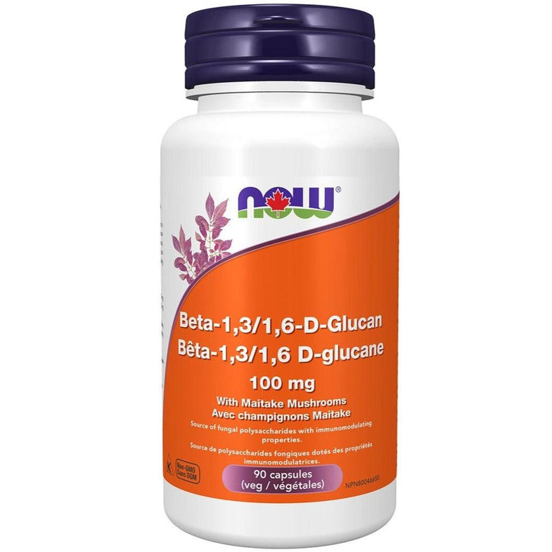 NOW Beta 1,3/1,6- D -Glucan 100mg 90 Veggie Caps Supplements - Immune Health at Village Vitamin Store