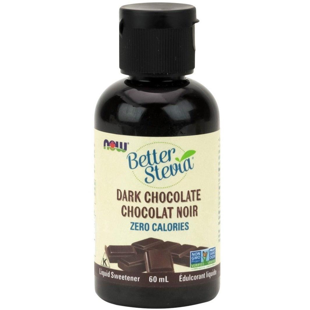NOW Better Stevia Liquid Sweetener Dark Chocolate 60mL Food Items at Village Vitamin Store