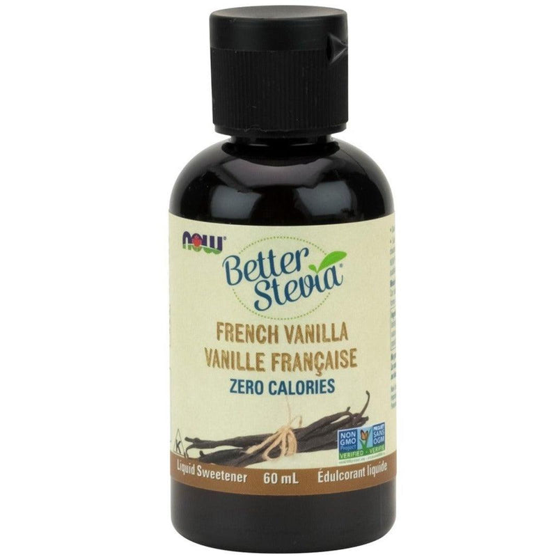 NOW Better Stevia Liquid Sweetener French Vanilla 60mL Food Items at Village Vitamin Store