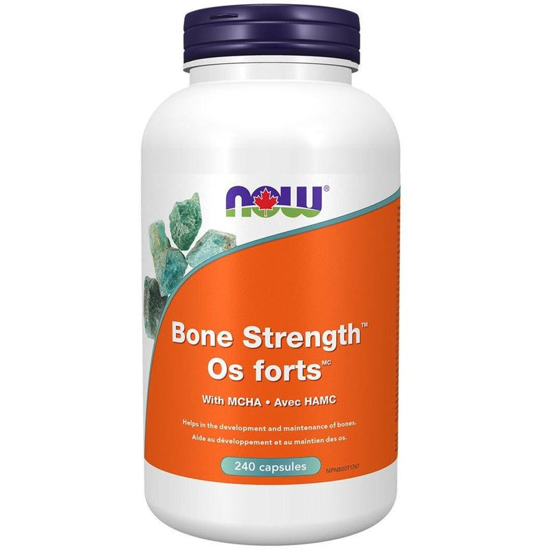 NOW Bone Strength With MCHA 240 Caps Supplements - Bone Health at Village Vitamin Store