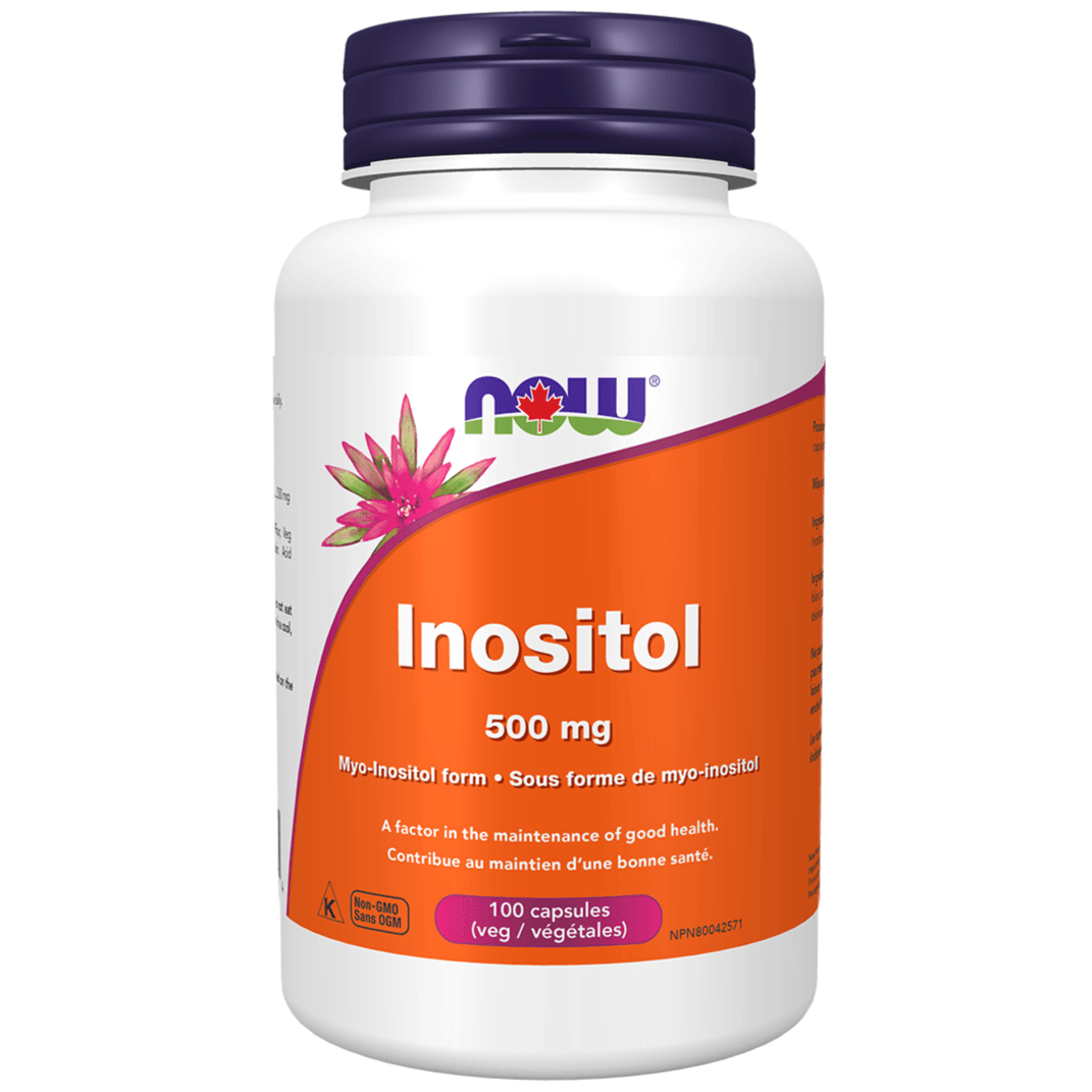 NOW Inositol 500mg 100 Veggie Caps Supplements at Village Vitamin Store