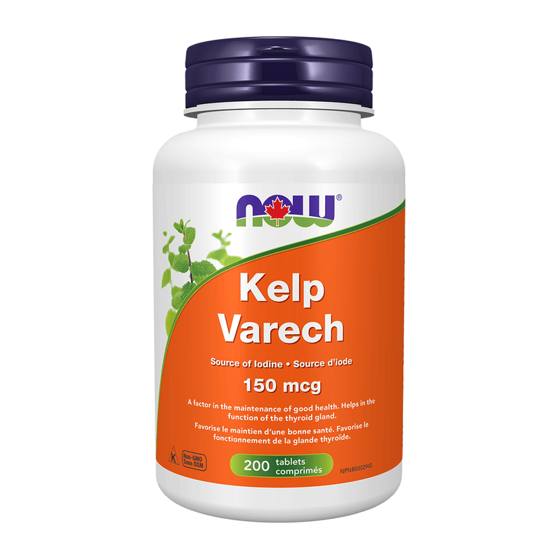 NOW Kelp 150 mcg 200 Tabs Supplements - Thyroid at Village Vitamin Store