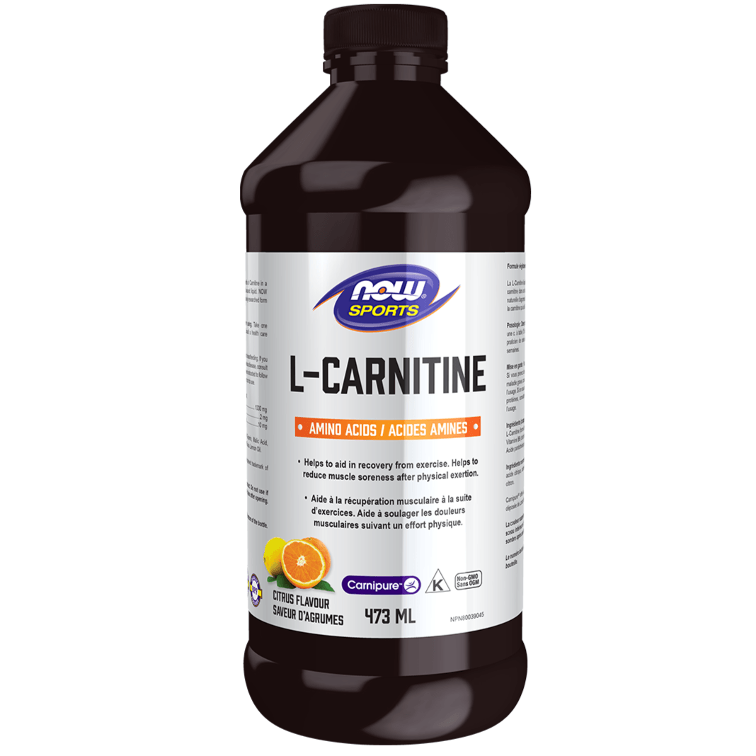 NOW Sports L-Carnitine Citrus 473mL Supplements - Amino Acids at Village Vitamin Store